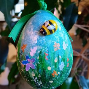 Close up Egg Painting