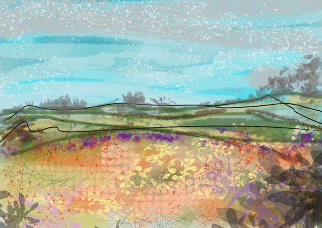 Turquoise Sky Landscape